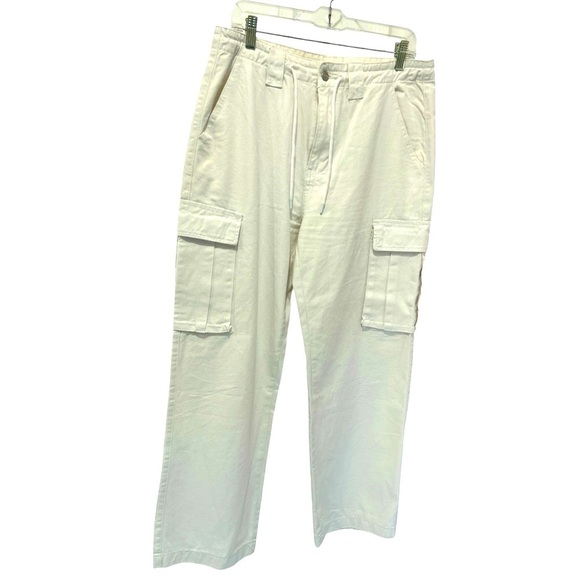 Superdown Bobbi Wide Leg Cargo Pants in White - Size Large - Picture 4 of 12